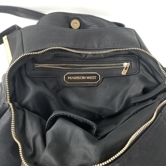 Madison West Shoulder Bag Satchel Black Purse - Picture 6 of 7